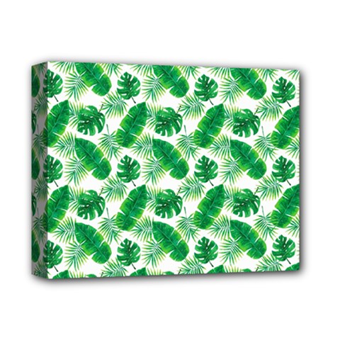 Tropical Leaf Pattern Deluxe Canvas 14  X 11  (stretched)