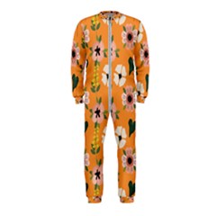 Flower Orange Pattern Floral Onepiece Jumpsuit (kids)