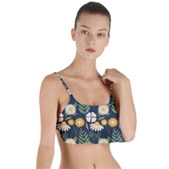 Flower Grey Pattern Floral Layered Top Bikini Top  by Dutashop