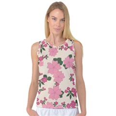 Floral Vintage Flowers Women s Basketball Tank Top by Dutashop