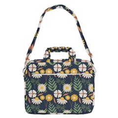 Flower Grey Pattern Floral Macbook Pro 13  Shoulder Laptop Bag 