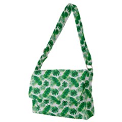 Tropical Leaf Pattern Full Print Messenger Bag (m)