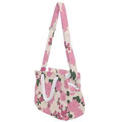 Floral Vintage Flowers Rope Handles Shoulder Strap Bag by Dutashop