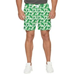 Tropical Leaf Pattern Men s Runner Shorts