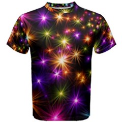 Star Colorful Christmas Abstract Men s Cotton T-shirt