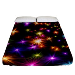 Star Colorful Christmas Abstract Fitted Sheet (california King Size)