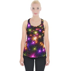 Star Colorful Christmas Abstract Piece Up Tank Top by Dutashop