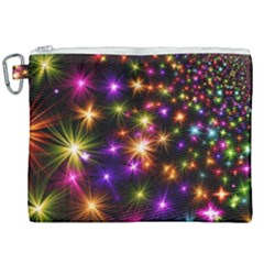 Star Colorful Christmas Abstract Canvas Cosmetic Bag (xxl) by Dutashop