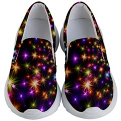 Star Colorful Christmas Abstract Kids Lightweight Slip Ons