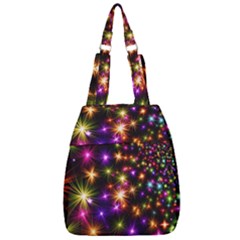 Star Colorful Christmas Abstract Center Zip Backpack