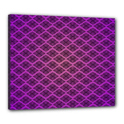 Pattern Texture Geometric Patterns Purple Canvas 24  X 20  (stretched) by Dutashop