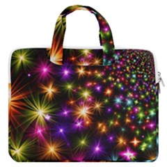 Star Colorful Christmas Abstract Macbook Pro 16  Double Pocket Laptop Bag  by Dutashop