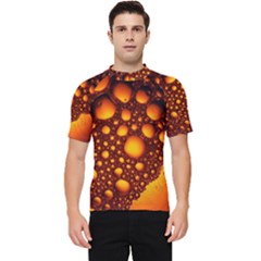 Bubbles Abstract Art Gold Golden Men s Short Sleeve Rash Guard