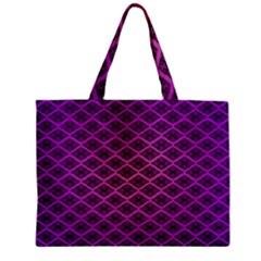 Pattern Texture Geometric Patterns Purple Zipper Mini Tote Bag