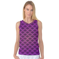 Pattern Texture Geometric Patterns Purple Women s Basketball Tank Top