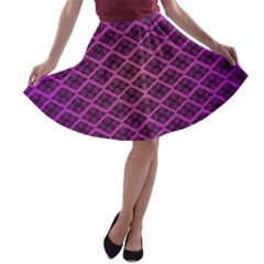 Pattern Texture Geometric Patterns Purple A-line Skater Skirt