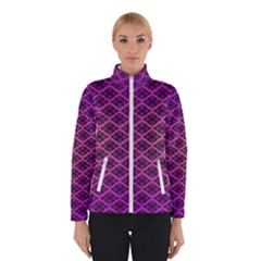 Pattern Texture Geometric Patterns Purple Women s Bomber Jacket