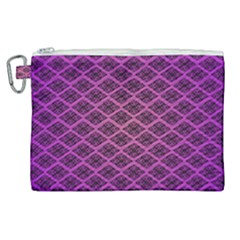 Pattern Texture Geometric Patterns Purple Canvas Cosmetic Bag (xl)