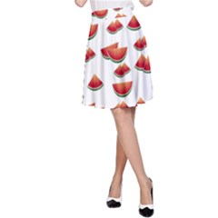 Summer Watermelon Pattern A-line Skirt by Dutashop