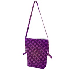 Pattern Texture Geometric Patterns Purple Folding Shoulder Bag
