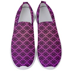 Pattern Texture Geometric Patterns Purple Men s Slip On Sneakers