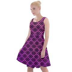 Pattern Texture Geometric Patterns Purple Knee Length Skater Dress