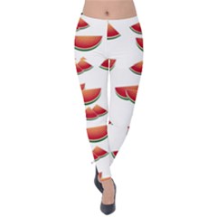 Summer Watermelon Pattern Velvet Leggings