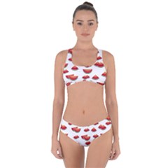 Summer Watermelon Pattern Criss Cross Bikini Set by Dutashop