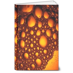 Bubbles Abstract Art Gold Golden 8  X 10  Hardcover Notebook