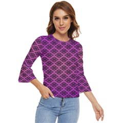 Pattern Texture Geometric Patterns Purple Bell Sleeve Top