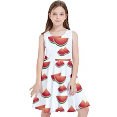 Summer Watermelon Pattern Kids  Skater Dress by Dutashop