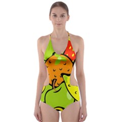 Fruit Food Wallpaper Cut-out One Piece Swimsuit