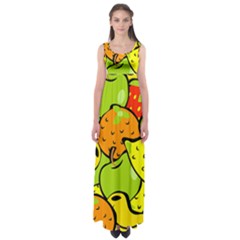 Fruit Food Wallpaper Empire Waist Maxi Dress