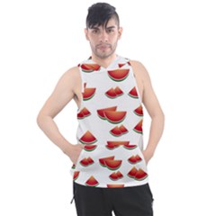 Summer Watermelon Pattern Men s Sleeveless Hoodie