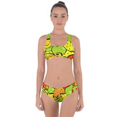 Fruit Food Wallpaper Criss Cross Bikini Set by Dutashop