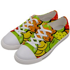 Fruit Food Wallpaper Men s Low Top Canvas Sneakers