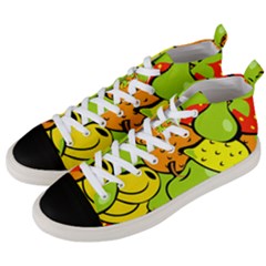 Fruit Food Wallpaper Men s Mid-top Canvas Sneakers