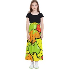 Fruit Food Wallpaper Kids  Flared Maxi Skirt