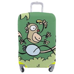 Ostrich Jungle Monkey Plants Luggage Cover (Medium)