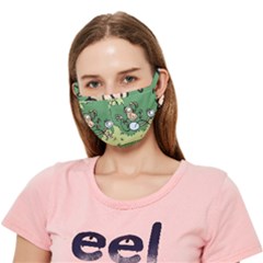 Ostrich Jungle Monkey Plants Crease Cloth Face Mask (Adult)