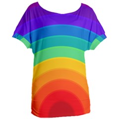 Rainbow Background Colorful Women s Oversized T-shirt by Bajindul