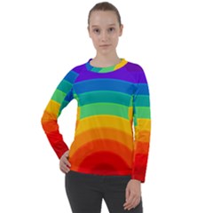 Rainbow Background Colorful Women s Long Sleeve Raglan T-shirt