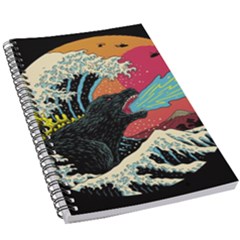 Retro Wave Kaiju Godzilla Japanese Pop Art Style 5 5  X 8 5  Notebook by Modalart