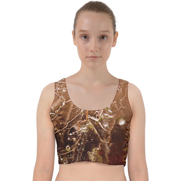 Stainless Structure Collection Velvet Racer Back Crop Top