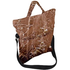 Ice Iced Structure Frozen Frost Fold Over Handle Tote Bag