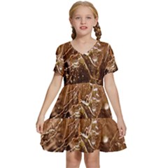 Stainless Structure Collection Kids  Short Sleeve Tiered Mini Dress