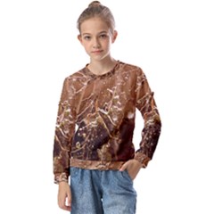 Ice Iced Structure Frozen Frost Kids  Long Sleeve T-Shirt with Frill 