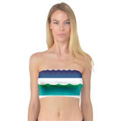 Water Border Water Waves Ocean Sea Bandeau Top by Amaryn4rt