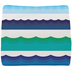 Water Border Water Waves Ocean Sea Seat Cushion by Amaryn4rt