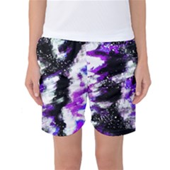 Abstract Canvas Acrylic Digital Design Women s Basketball Shorts by Amaryn4rt